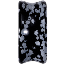 Load image into Gallery viewer, Natural Black White Snowflake Obsidian Saddle Plug Set
