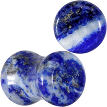 Load image into Gallery viewer, Natural Blue Lapis Stone Saddle Plug Set
