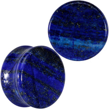 Load image into Gallery viewer, Natural Blue Lapis Stone Saddle Plug Set
