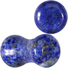 Load image into Gallery viewer, Natural Blue Lapis Stone Saddle Plug Set
