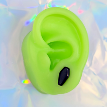 Load image into Gallery viewer, Black Obsidian Coffin Halloween Double Flare Plug Set
