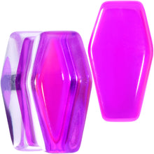 Load image into Gallery viewer, Aurora Purple Cloudy Quartz Stone Coffin Double Flare Plug Set
