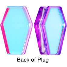 Load image into Gallery viewer, Aurora Purple Cloudy Quartz Stone Coffin Double Flare Plug Set
