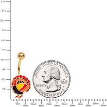 Load image into Gallery viewer, Gold Tone Turkey Thanksgiving Belly Ring
