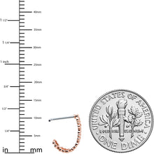 Load image into Gallery viewer, 20G 1/4 Rose Gold Tone All Linked Up Faux Hoop L Shape Nose Ring
