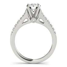 Load image into Gallery viewer, 14k White Gold Split Shank Prong Set Diamond Engagement Ring (1 3/8 cttw)
