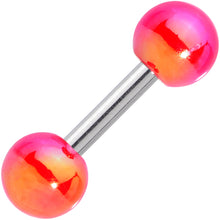 Load image into Gallery viewer, 16G 1/4 Pink Orange Pearlescent Acrylic Cartilage Tragus Barbell
