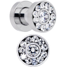 Load image into Gallery viewer, 4G Clear Gem Concentric Circles Screw Fit Plug Set

