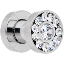Load image into Gallery viewer, 4G Clear Gem Concentric Circles Screw Fit Plug Set
