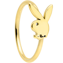 Load image into Gallery viewer, 20G 5/16 Gold Tone Licensed Playboy Bunny Nose Hoop
