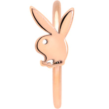 Load image into Gallery viewer, 20G 5/16 Rose Gold Tone Licensed Playboy Bunny Nose Hoop
