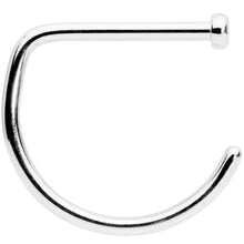 Load image into Gallery viewer, 18G 3/8 G23 Implant Grade Titanium D Shape Nose Hoop
