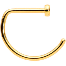 Load image into Gallery viewer, 20G 5/16 Gold Tone Implant Grade Titanium D Shape Nose Hoop
