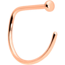 Load image into Gallery viewer, 20G 3/8 Rose Gold Hue Implant Grade Titanium D Shape Nose Hoop
