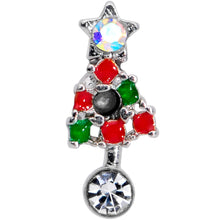 Load image into Gallery viewer, 16G 5/16 Red Green Gem Christmas Tree Labret Monroe Tragus
