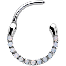 Load image into Gallery viewer, 16G 3/8 Aurora Gem Paved Cartilage Clicker

