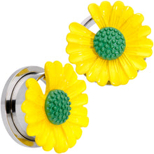 Load image into Gallery viewer, Yellow Daisy Flower Screw Fit Plug Set
