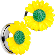 Load image into Gallery viewer, Yellow Daisy Flower Screw Fit Plug Set
