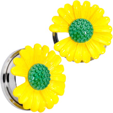 Load image into Gallery viewer, Yellow Daisy Flower Screw Fit Plug Set
