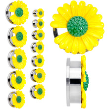 Load image into Gallery viewer, Yellow Daisy Flower Screw Fit Plug Set

