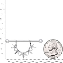 Load image into Gallery viewer, 14G 5/8 Garland Pot Leaf Dangle Nipple Shield Set
