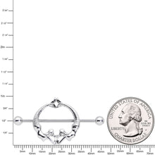 Load image into Gallery viewer, 14G 13/16 Double Mermaid Nautical Nipple Shield Set
