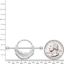 Load image into Gallery viewer, 14G 3/4 Falling Feather Nipple Shield Set
