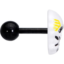 Load image into Gallery viewer, 16G 1/4 Black White Skull Halloween Cartilage Tragus Earring
