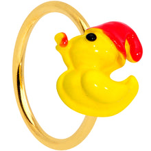 Load image into Gallery viewer, 20G 5/16 Gold Tone Sleepy Duck Nose Hoop
