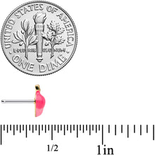 Load image into Gallery viewer, 20G 1/4 Pink Gem Berry Leaves Spring Flower Nose Bone Set of 3
