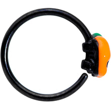 Load image into Gallery viewer, 20G 5/16 Black Happy Little Pumpkin Halloween Nose Hoop
