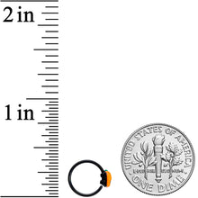 Load image into Gallery viewer, 20G 5/16 Black Happy Little Pumpkin Halloween Nose Hoop
