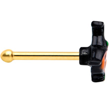 Load image into Gallery viewer, 20G 1/4 Gold Tone Growling Pumpkin Halloween Nose Bone

