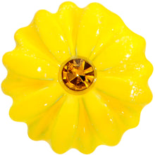 Load image into Gallery viewer, 16G 5/16 Yellow Gem Yellow Sunflower Labret Monroe Tragus
