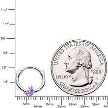 Load image into Gallery viewer, 16G 3/8 Clear Gem Purple Easter Bunny Cartilage Clicker
