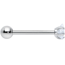 Load image into Gallery viewer, Clear CZ Gem Star Barbell Tongue Ring

