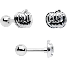 Load image into Gallery viewer, 16G 1/4 Ghosts Pumpkin Halloween Cartilage Tragus Set of 3
