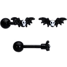 Load image into Gallery viewer, 16G 20G Bat Pumpkin Halloween Cartilage Labret Nose Set of 3
