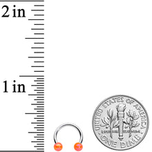 Load image into Gallery viewer, 16G 5/16 Orange Ball Ends Horseshoe Circular Barbell
