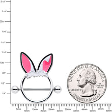 Load image into Gallery viewer, 14G 11/16 Easter Bunny Ears Nipple Shield Set
