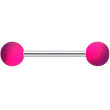 Load image into Gallery viewer, Pink Purple Ombre Soft Finish Barbell Tongue Ring
