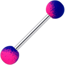 Load image into Gallery viewer, Pink Blue Ombre Soft Finish Barbell Tongue Ring
