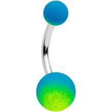 Load image into Gallery viewer, Blue Green Ombre Soft Finish Belly Ring
