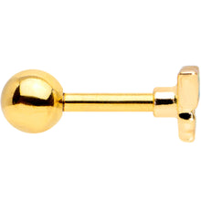 Load image into Gallery viewer, 16G 1/4 Gold Tone Green Inlay Butterfly Cartilage Tragus Earring
