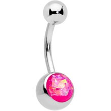 Load image into Gallery viewer, Black Skull Heart Pink Faux Opal Halloween Belly Ring Set of 4
