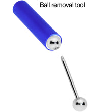 Load image into Gallery viewer, 5mm to 6mm Blue Aluminum Body Piercing Ball Removal Tool
