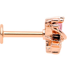 Load image into Gallery viewer, 16G 5/16 Pink Gem Rose Gold Hue Star Heart Labret Monroe Tragus
