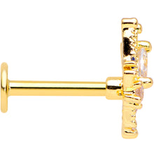 Load image into Gallery viewer, 16G 5/16 Clear CZ Gem Star Angel Christmas Labret Monroe Tragus
