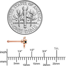 Load image into Gallery viewer, 20G 1/4 Green Synthetic Opal Rose Gold Tone Twist Nose Bone

