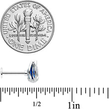 Load image into Gallery viewer, 16G 5/16 Blue Gem Tulip Petals Flower Labret Monroe Tragus
